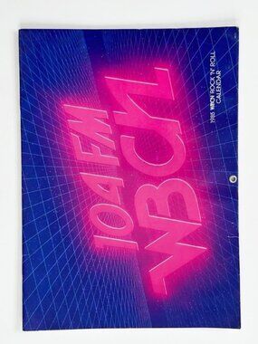 Vintage 1985 WBCN 104 FM Rock N Roll Calendar Boston Radio Memorabilia
